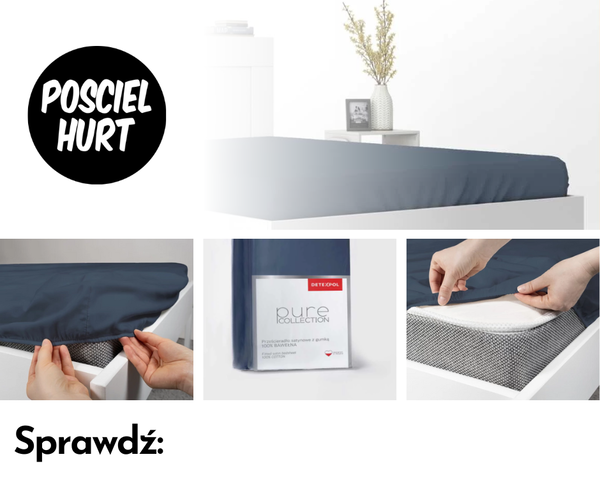 Zdjęcie przedstawia nowe prześcieradło 120x200cm w ofercie