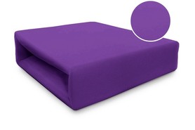 Prześcieradło JERSEY 180x200 100% BAWEŁNA Z GUMKĄ śliwka