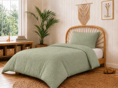 Pościel muślinowa 100x135 dziecięca - dwuwarstwowy muślin 140g/m2 + bawełna 120g/m2 Mint