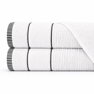 Zestaw Ręczników 2x 70x140 cm TEO 470 g/m2 Bawełniane, Miękkie kolor: Biały