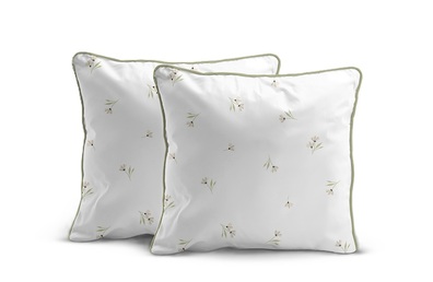Poszewki Perkal 40x40 Komplet 2 szt. Bawełna 100% Lamówka Premium 5897a