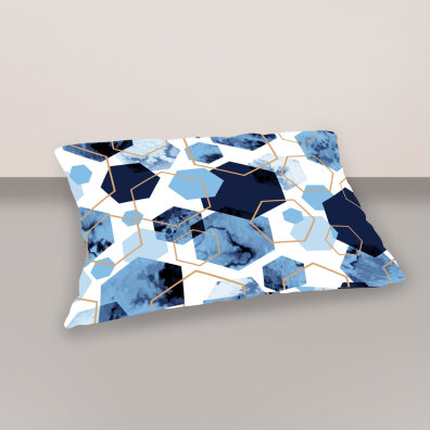 Poszewka na poduszkę 40x60cm BAWEŁNA 100% CERTYFIKAT - 1611 niebieski