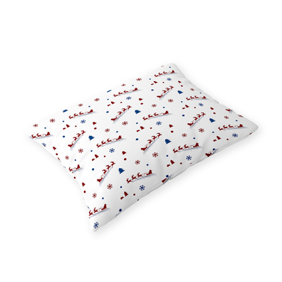 Poszewka Świąteczna 70x80cm na poduszkę 100% bawełna - Pędzący Mikołaj