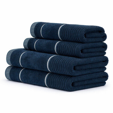 Zestaw Ręczników TEO 4 szt. – 2x 70x140 + 2x 50x90 cm | Bawełna 470 g/m2 kolor: Niebieski