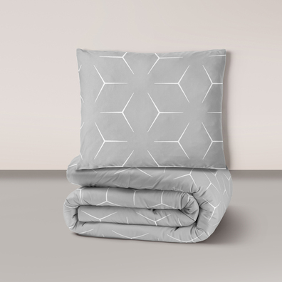 Pościel z Kory 160x200 + 1x70x80 KOMPLET PREMIUM : Milano szare 