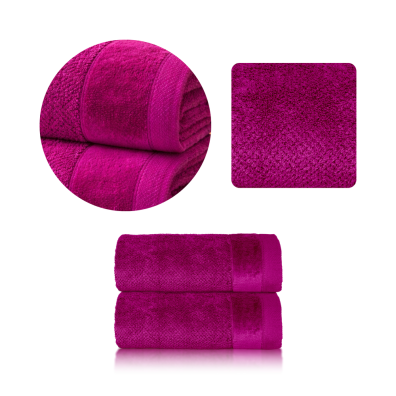 Zestaw 2x RĘCZNIK KĄPIELOWY 70x140 SPA HOTELOWY Duży Bawełniany 550g/m2 - VITO amarant