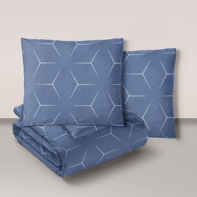 Pościel z Kory 160x200 + 2x70x80 Bawełniana Produkt Polski Bielawa - MILANO JEANS