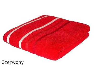 RĘCZNIK KĄPIELOWY 50x90 SPA HOTELOWY mały Bawełniany 500g/m2 CHŁONNY - DUAL Czerwony
