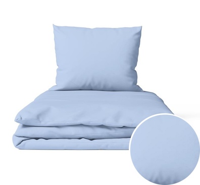POŚCIEL HOTELOWA 160x200 + 1 poszewka - BAWEŁNA 100%, kolor: NIEBIESKI