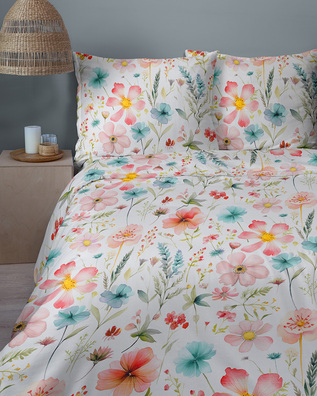 Komplet Pościeli 160x200 + 2x70x80, 100% Bawełna, 140g/m2, wzór: 4879_B