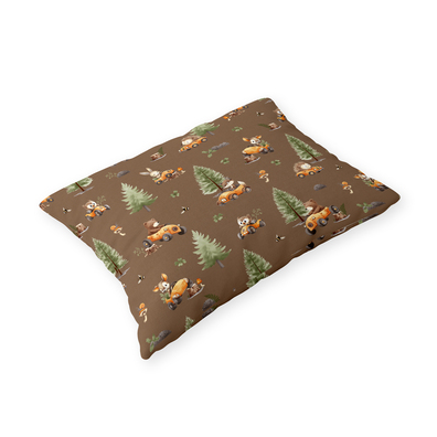 Poszewka 70x80cm na poduszkę 100% bawełna - WYŚCIG W LESIE