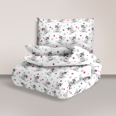 POŚCIEL DZIECIĘCA 100x140 + 50x60 100% BAWEŁNA certyfikat 2-el. do Łóżeczka  Cute Teddy