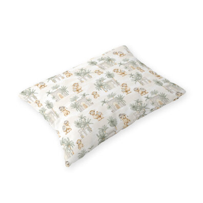 Poszewka na poduszkę 40x60cm BAWEŁNA 100% CERTYFIKAT - Pustynia Zieleń