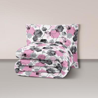 Pościel z Kory 140x200 + 1x70x80 Bawełna 100% Bielawa Produkt Polski - 1651 różowe