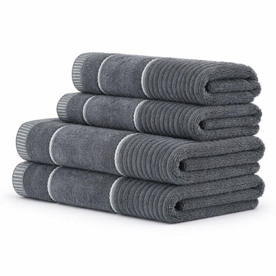 Zestaw Ręczników TEO 4 szt. – 2x 70x140 + 2x 50x90 cm | Bawełna 470 g/m2 kolor: Szary