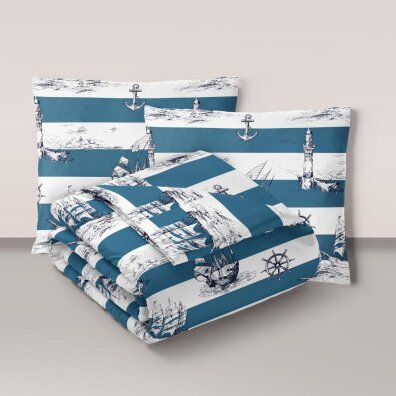 Pościel z Kory 160x200 + 2x70x80 Bawełniana Produkt Polski Bielawa - MARYNARSKI
