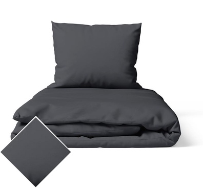 Komplet Pościeli 160x200 + 2x70x80, 100% Bawełna, 140g/m2, kolor: GRAFIT