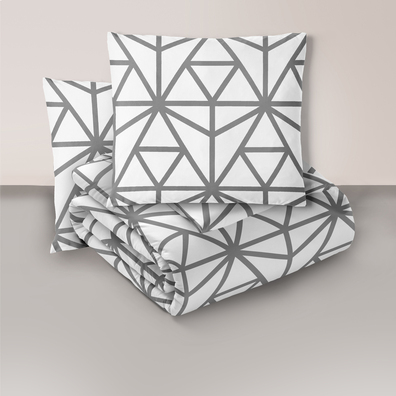 Komplet Pościeli 160x200 + 2x70x80, 100% Bawełna, 140g/m2, wzór: 377 N