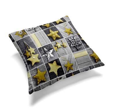 Poszewka na poduszkę jasiek 40x40cm, 100% Magiczne święta złote