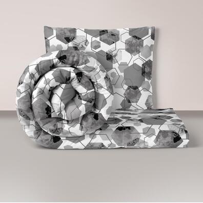 Pościel  140x200cm, 70x80cm, 140g/m2, bawełna 100% : 1652 szary