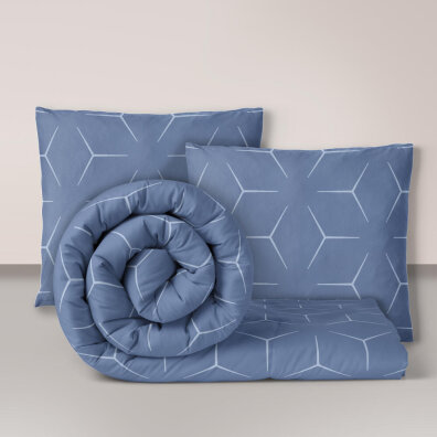POŚCIEL HOTELOWA 160x200cm + 2xPOSZEWKI 70X80 KOMPLET POŚCIELI : Milano Jeans