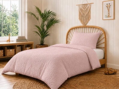 Pościel muślinowa 100x135 dziecięca - dwuwarstwowy muślin 140g/m2 + bawełna 120g/m2 Pink