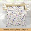 Pościel  140x200cm, 70x80cm, 140g/m2, bawełna 100% :  Polne kwiaty na bialym (3)