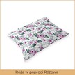 Poszewka na poduszkę 40x60cm BAWEŁNA 100% CERTYFIKAT - Róża w paproci Różowa (2)