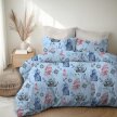 POŚCIEL Z KORY 160x200 + 2x70x80 Bawełna 100% Bielawa Produkt Polski -  bałtyk niebieski (7)
