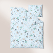 POŚCIEL DZIECIĘCA 90x120 + 40x60 100% BAWEŁNA certyfikat 2-el do Łóżeczka Ufo Niebieskie (2)