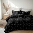 POŚCIEL Z KORY 220x200cm PREMIUM 100% BAWEŁNA KORA Milano Czarno - Białe (19)