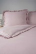 Pościel z falbaną 160x200cm 100% BAWEŁNA pościel w stylu BOHO kolor RÓŻ / PINK (4)