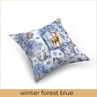 Poszewka na poduszkę ZIMOWA jasiek 40x40cm, Winter Forest Blue (8)