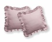 Poszewka na poduszkę 40x40 z FALBANĄ 2pak DWIE poszewki 40x40 kolor RÓŻ / PINK (1)