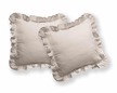 Poszewka na poduszkę 40x40 z FALBANĄ 2pak DWIE poszewki 40x40 kolor BEŻ / BEIGE (1)