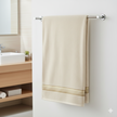 RĘCZNIK KĄPIELOWY 70x140 SPA HOTELOWY Duży Bawełniany 400g/m2 CHŁONNY - MONTREAL Kremowy (2)