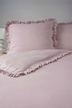 Pościel z falbaną 220x200cm 100% BAWEŁNA pościel w stylu BOHO kolor RÓŻ / PINK (10)