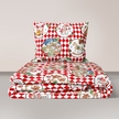 Komplet Pościeli Świątecznej 160x200 + 2x70x80, 100% Bawełna, 140g/m2, wzór:  bawełna bombki (1)