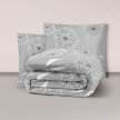 Pościel z Kory 220x200 + 2 poszewki PREMIUM 100% bawełna polska : Dmuchawiec szary (1)
