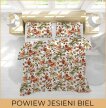 Pościel z kory 160x200 +2szt.70x80 GOLD Powiew jesieni na białym tle (3)