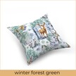 Poszewka na poduszkę ZIMOWA jasiek 40x40cm, Winter Forest Green (8)
