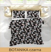 Pościel bawełniana 140x200cm 100% BAWEŁNA - BOTANIKA czarna (3)