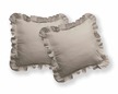 Poszewka na poduszkę 40x40 z FALBANĄ 2pak DWIE poszewki 40x40 kolor TAUPE (1)