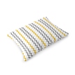 Poszewka na poduszkę 40x60cm BAWEŁNA 100% CERTYFIKAT - Zygzag Szaro Żółty 178 Mini (1)