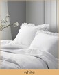 Pościel z falbaną 160x200cm 100% BAWEŁNA pościel w stylu BOHO kolor BIAŁY / WHITE (5)