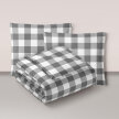 Pościel z Kory 160x200 + 2x70x80 Bawełniana Produkt Polski Bielawa - KRATA SZARA (1)