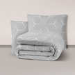 POŚCIEL Z KORY 200x220 + 2 poszewki PREMIUM 100% bawełna polska : Milano szare (1)