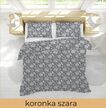 Pościel 140x200cm, 70x80cm, 140g/m2, bawełna 100% koronka szara (3)