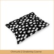 Poszewka na poduszkę 40x60cm BAWEŁNA 100% CERTYFIKAT - Chmurki z Drabinką Czarne (2)