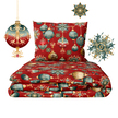 Komplet Pościeli Świątecznej 160x200 + 2x70x80, 100% Bawełna, 140g/m2, wzór: Christmas37 (2)